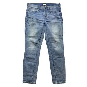 J Crew‎ Stretch Jeans Womens 26x28 Blue Denim Skinny Fit Casual Everyday Pants